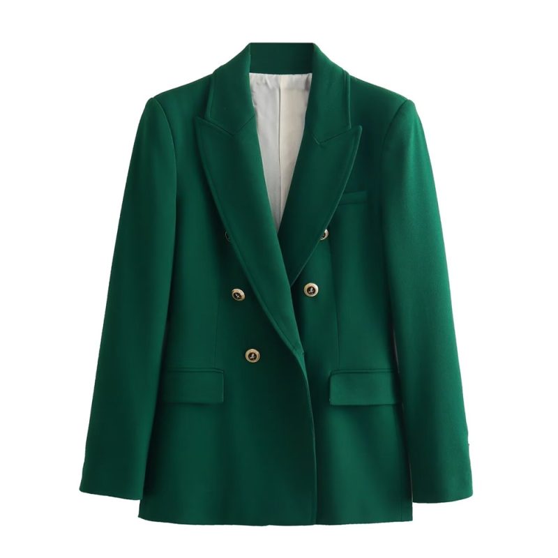 PB&ZA 2024 Summer New Women's Fashion and Elegance Versatile Slim Fit Multi color Suit Coat - Image 2