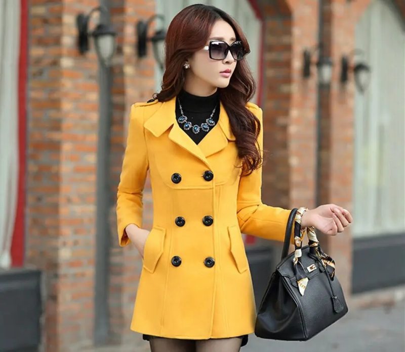 2017 Best Selling New Autumn/Winter Korean Style Slim Fit Woolen Jacket For Women Tweed Style Sweet Pattern Double Row Buttoning - Image 2