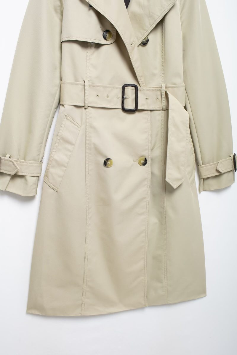 RZRA original 2024 autumn and winter new women's clothing elegant lapel double-breasted casual windbreaker jacket with belt - Image 4