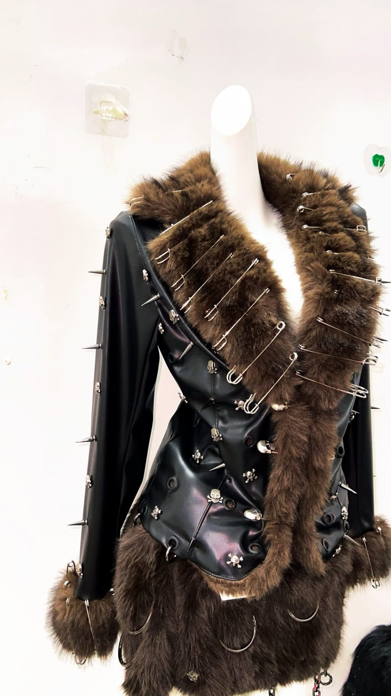 Gothic Leather jacket harajuku Leather jacket vintage Leather jacket Skull Leather jacket Punk Leather jacket gothic clothes - Image 6