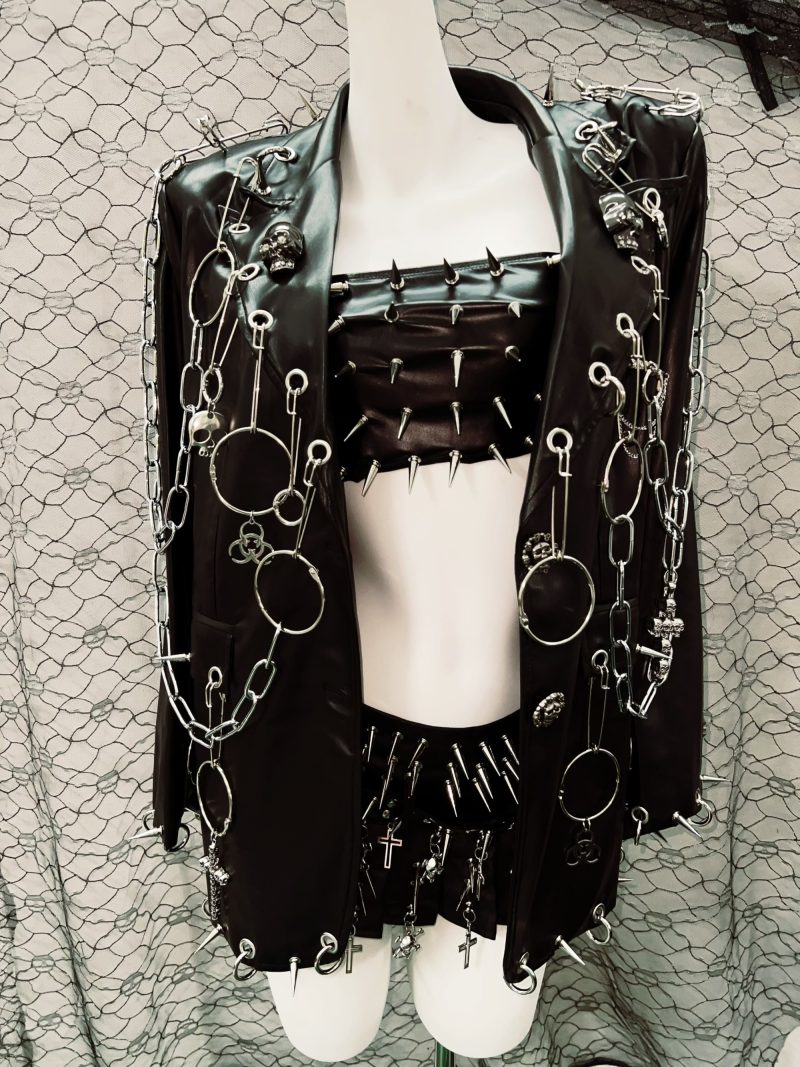 y2k Jacket y2k fashion gothic Jacket gothic clothes y2k clothes Leather vintage Jacket Skull Jacket harajuku Jacket Punk Jacket - Image 4
