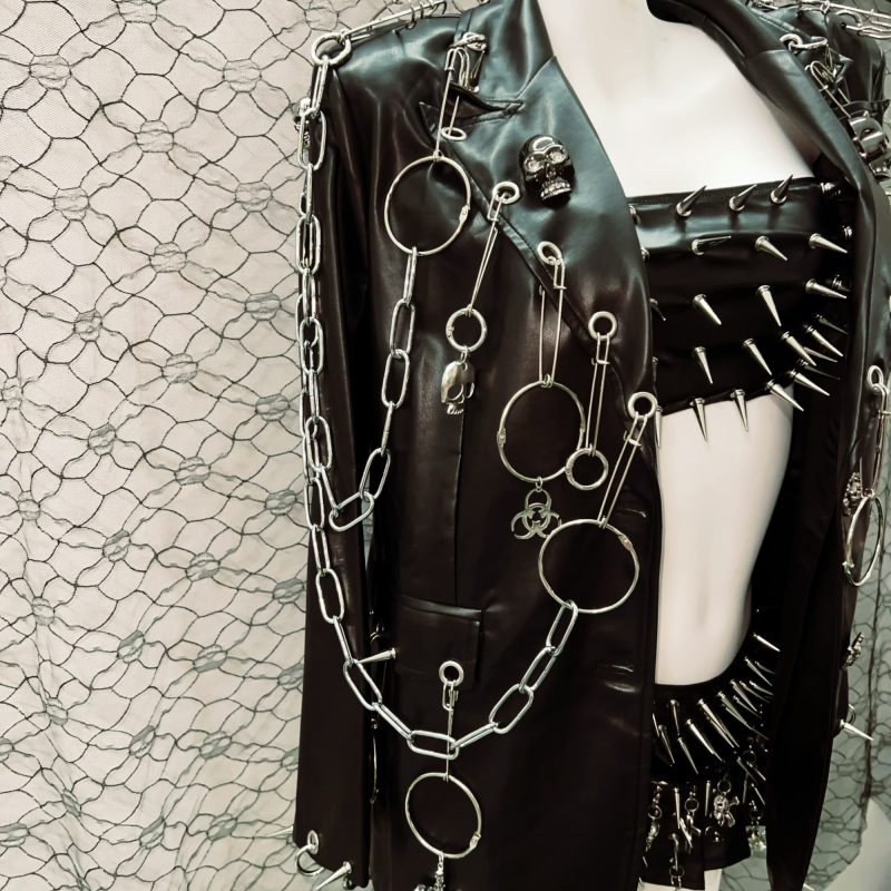 y2k Jacket y2k fashion gothic Jacket gothic clothes y2k clothes Leather vintage Jacket Skull Jacket harajuku Jacket Punk Jacket - Image 6