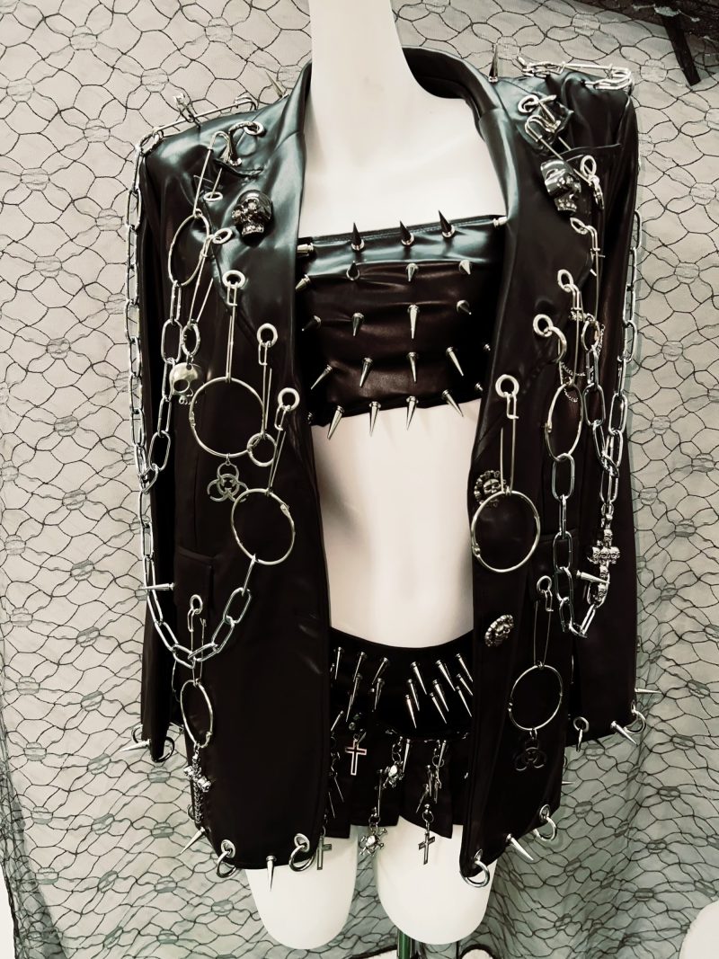 y2k Jacket y2k fashion gothic Jacket gothic clothes y2k clothes Leather vintage Jacket Skull Jacket harajuku Jacket Punk Jacket - Image 7