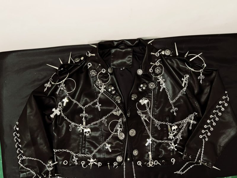 vintage Jacket Skull Jacket y2k Jacket y2k fashion gothic Jacket gothic clothes y2k clothes Cross Jacket Punk Leather Jacket
