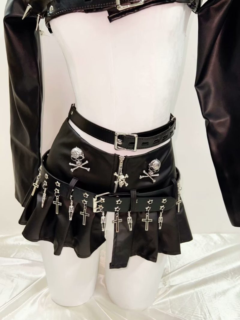 Leather jacket Punk Jacket vintage Jacket y2k clothes Skull Jacket y2k Jacket harajuku fashion gothic clothes gothic Jacket - Image 5