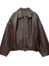 Elegant Pu Zipper Jacket with Belt Women Long Sleeve Lapel Loose Pockets All-match Jacket 2025 Autumn Leather Street Coat Lady