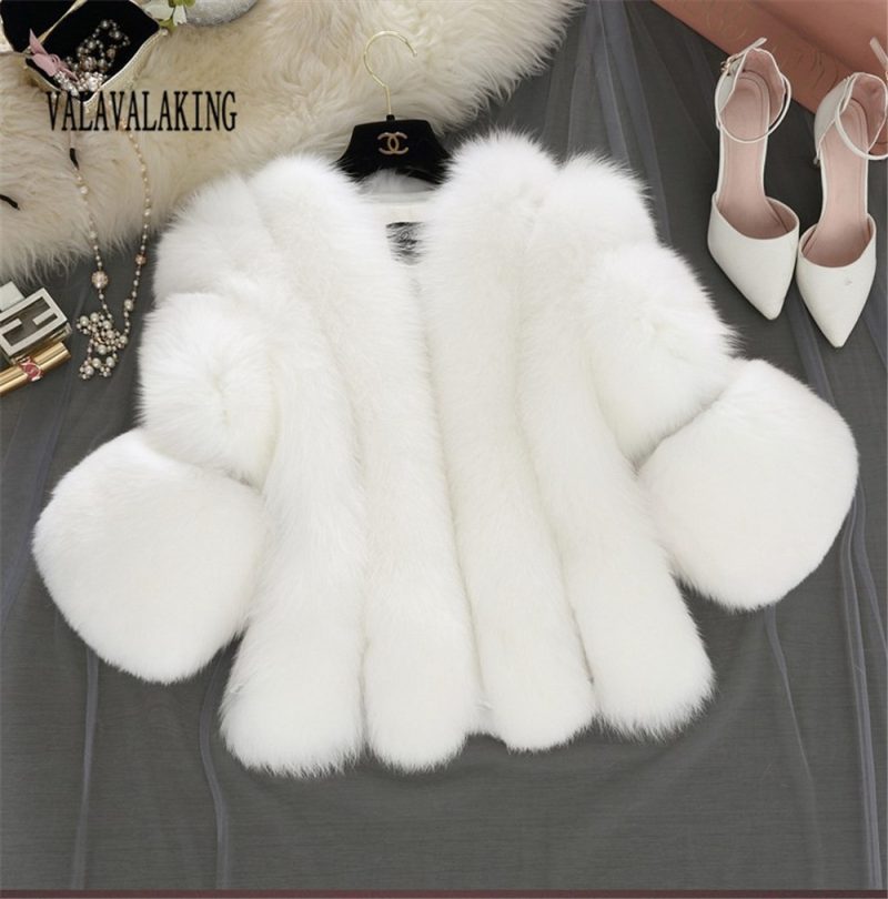2025 Winter Pink Plus Size Faux Fur Coat Women Elegant Long Sleeve Fluffy Cardigan Jacket Ladies Large Thick Warm Furry Outwear - Image 5