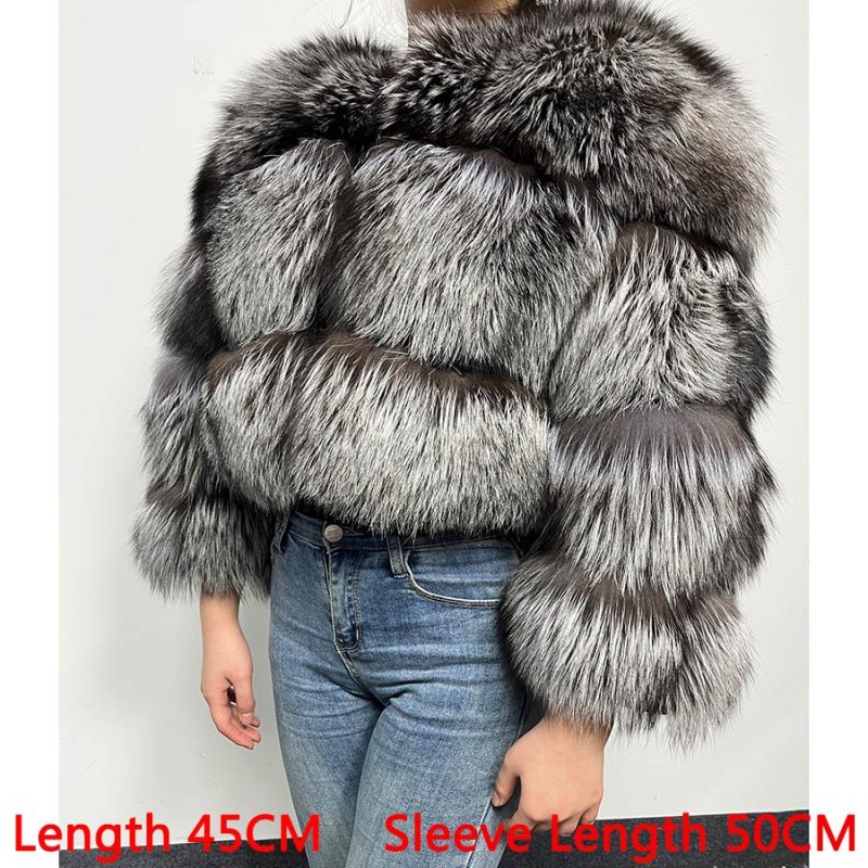 MAOMAOKONG Super Hot Winter Women Luxury Thick Real Raccoon Fur Coat Natural Fox Fur Jacket Plus Size Furry Jackets Female Vest - Image 9