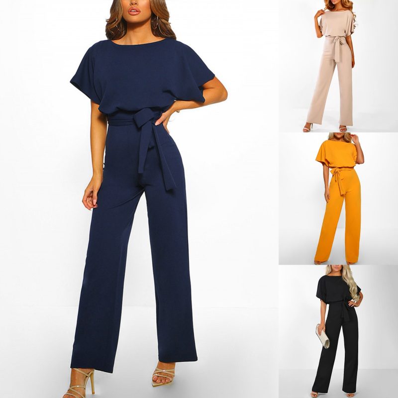 Women Sleeveless Long Jumpsuit 2025 Summer Wide Leg Pant Casual Waisted Tank Rompers Playsuit Office Lady Elegant Pocket Overall - Image 4