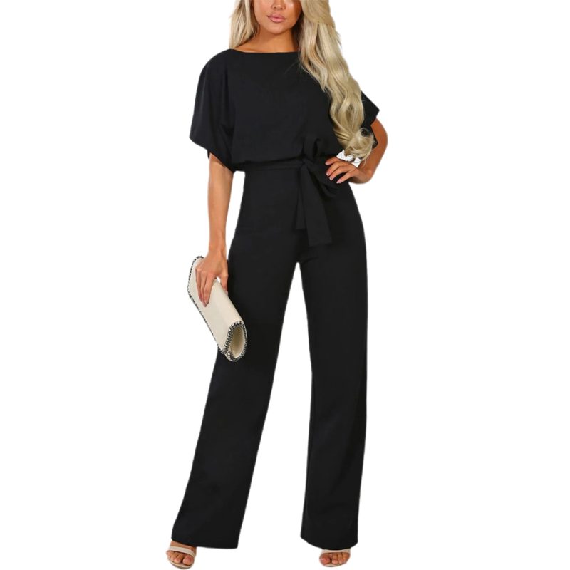 Women Sleeveless Long Jumpsuit 2025 Summer Wide Leg Pant Casual Waisted Tank Rompers Playsuit Office Lady Elegant Pocket Overall - Image 6