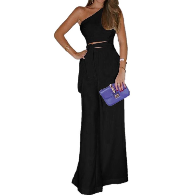 Women Sleeveless Long Jumpsuit 2025 Summer Wide Leg Pant Casual Waisted Tank Rompers Playsuit Office Lady Elegant Pocket Overall - Image 7