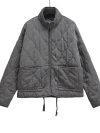 UNIZERA 2024 Autumn New Product Fashion Casual Women's Stand up Collar Long Sleeve Loose Pocket Decoration Cotton Coat