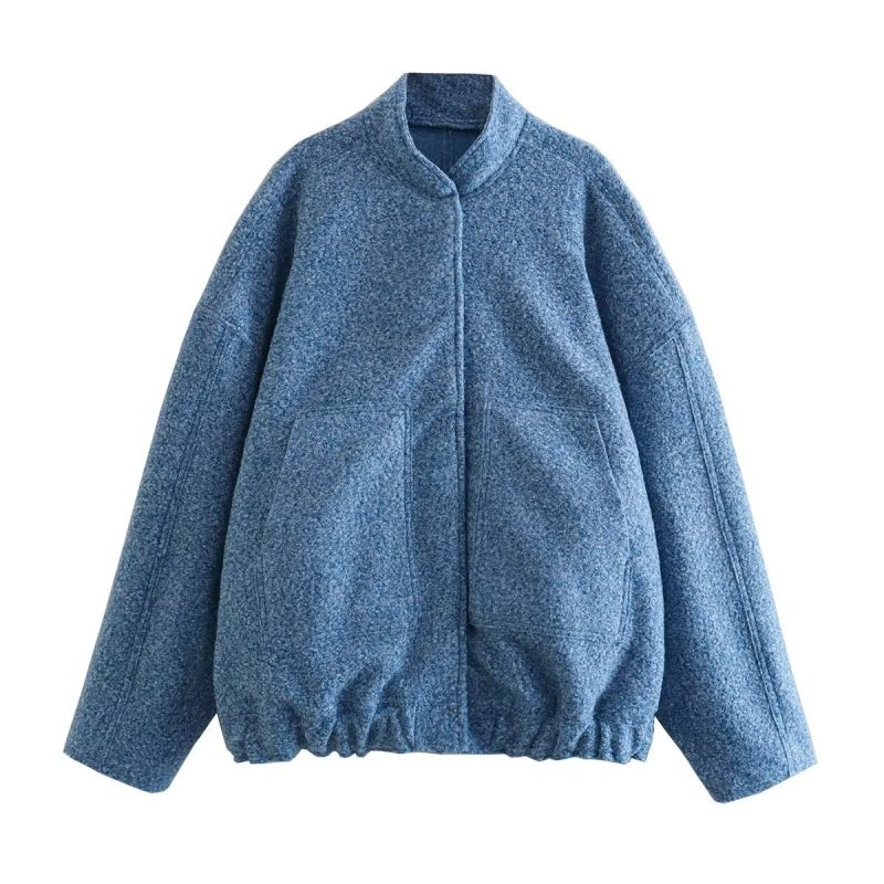 Woman Fashion Loose Gray Warm Baseball Jacket Autumn Casual Oversized Bomber Jacket Girls Vintage Thick Warm Outwear - Image 11