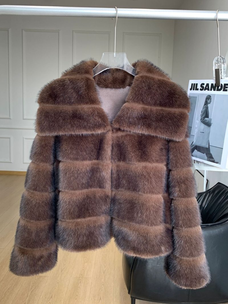 Winter Coats Woman 2024 Ins Hot Fashion Girls Fluffy Jacket Faux Fur Coat Women Thick Warm Outerwear Fluffy Faux Mink Fur Jacket - Image 7