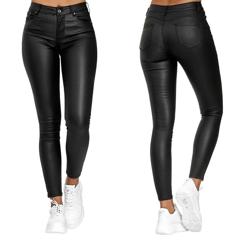 New Women PU Leather Pants Black Sexy Stretch Bodycon Trousers Women High Waist Long Casual Pencil Pants Plus Size XS-4XL - Image 8