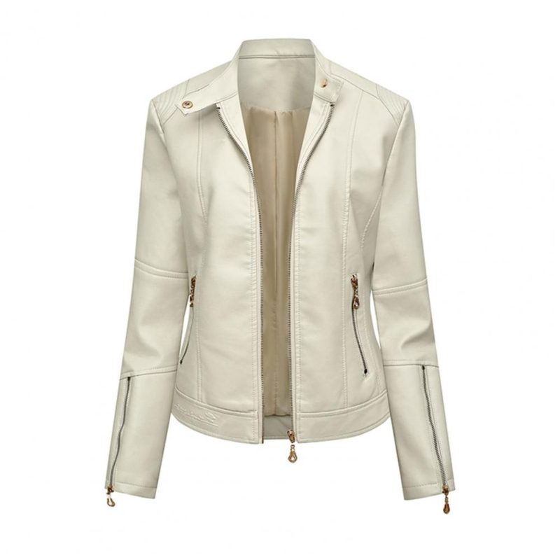 Leather Jacket Women Winter Long Women's Moto Biker Zipper Jacket Streetwear Harajuku Loose Women's Coat Moto Biker Jacket - Image 3