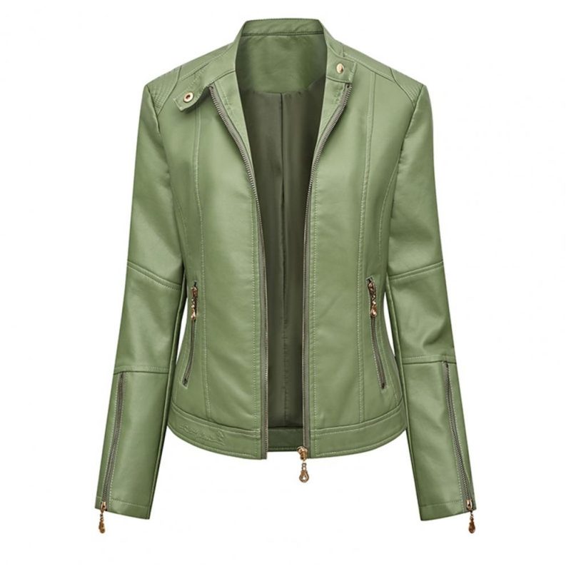Leather Jacket Women Winter Long Women's Moto Biker Zipper Jacket Streetwear Harajuku Loose Women's Coat Moto Biker Jacket - Image 4