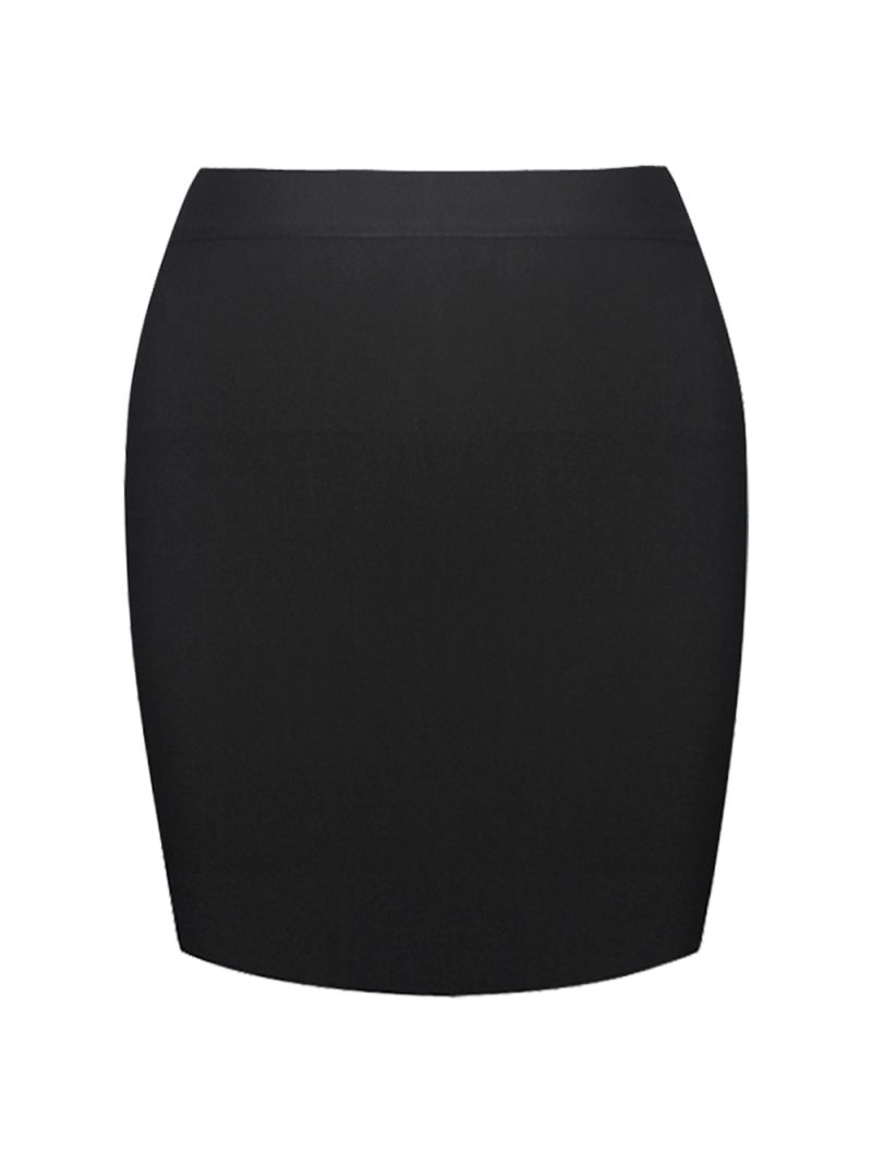 Candy Color Sexy Women Summer Solid Nude Black Hot Pink Bodycon Mini Bandage Skirt Designer Fashion Pencil Skirt Faldas 43cm