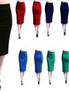 Women Skirt Bodycon Skirt Office Female Slim Knee Length High Waist Stretch Sexy Pencil Skirts Jupe Femme