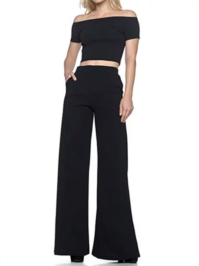 2024 new street style women's plus-size fashion style solid color wide-leg pants nine-point pants - Image 3