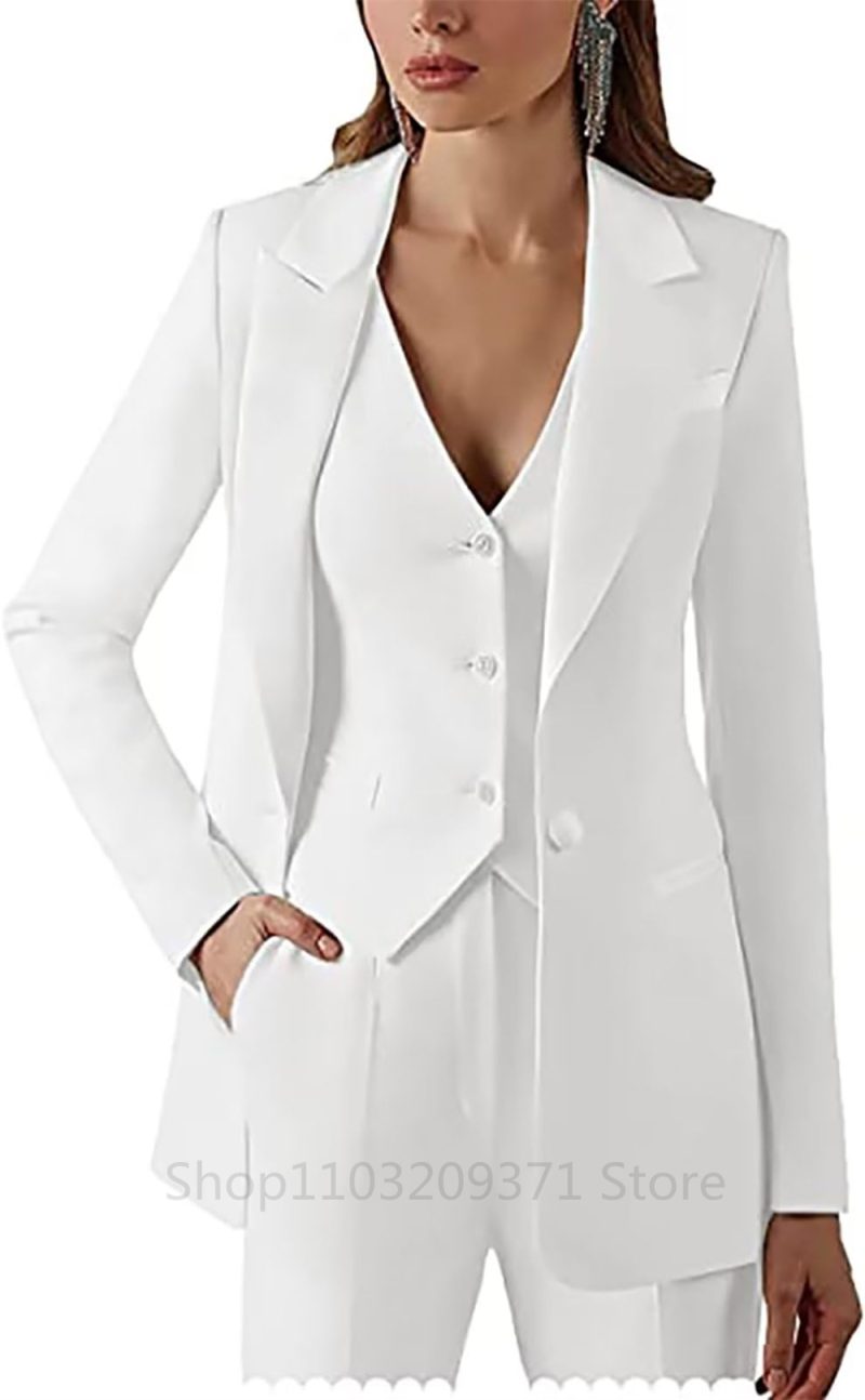 3 Pieces Plus Size Women Suit Set Lapel Blazer Business Jacket+Vest+Pants Office Lady Pantsuits Formal Party Prom Dress - Image 6