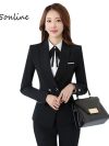 Business Suits Formal Women Office Professional Blazers Pantsuits Trousers Set Fashion Career Interview Work Wear Suits 5XL Size