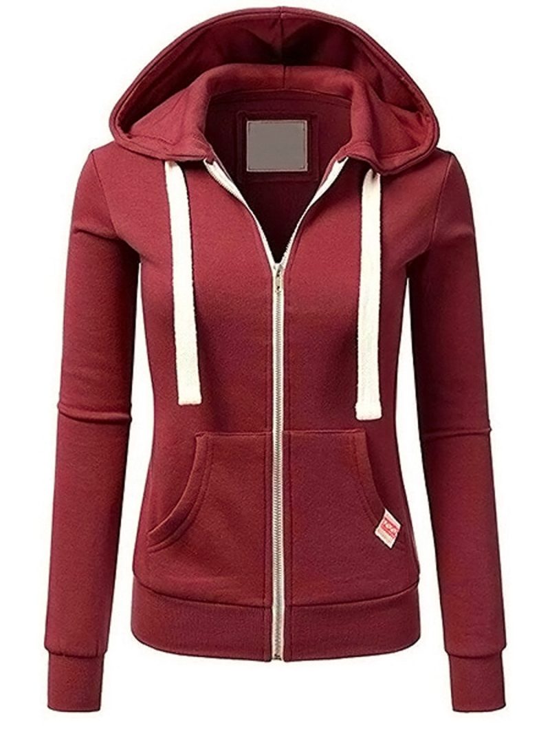 2024 New Women's Fashion Long sleeved Loose Top Hoodie Street Clothing Casual Pullover Solid Color Hooded Sweatshirt S-XXXL - Image 3
