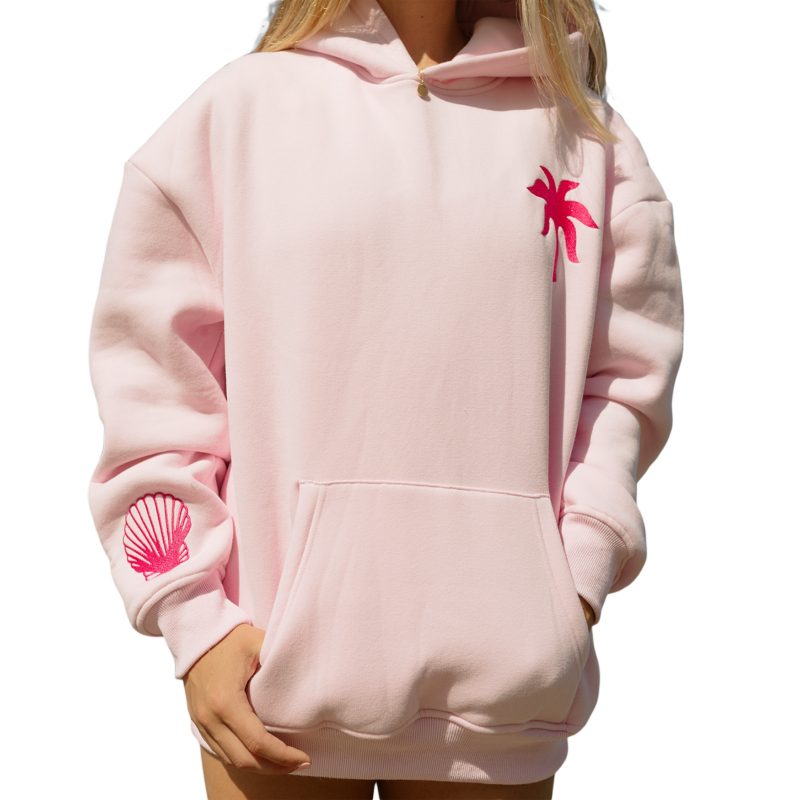 Preppy Embroidery Hibiscus Print Hoodies for Teen Girls Women Long Sleeve Oversized Graphic Pullover Sweatshirt Top Y2K Cute - Image 8