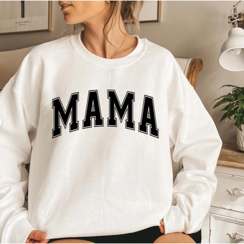 Mama Varsity Sweatshirt Mom Life Hoodie Super Mom Shirt Mother's Day Tops Women Fashion Crewneck Sweatshirts - Image 11
