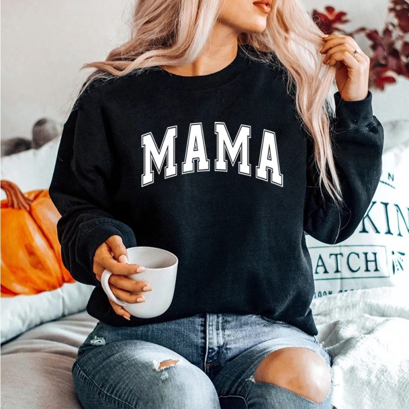 Mama Varsity Sweatshirt Mom Life Hoodie Super Mom Shirt Mother's Day Tops Women Fashion Crewneck Sweatshirts - Image 12