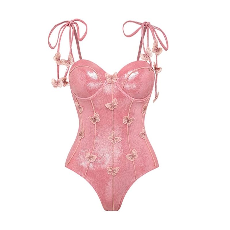 Flower One Piece Swimsuit With Cover Up Luxury Woman Swim Suit Sexy Swimwear Female Biquini Floral Bikini Bodysuit Beachwear - Image 12
