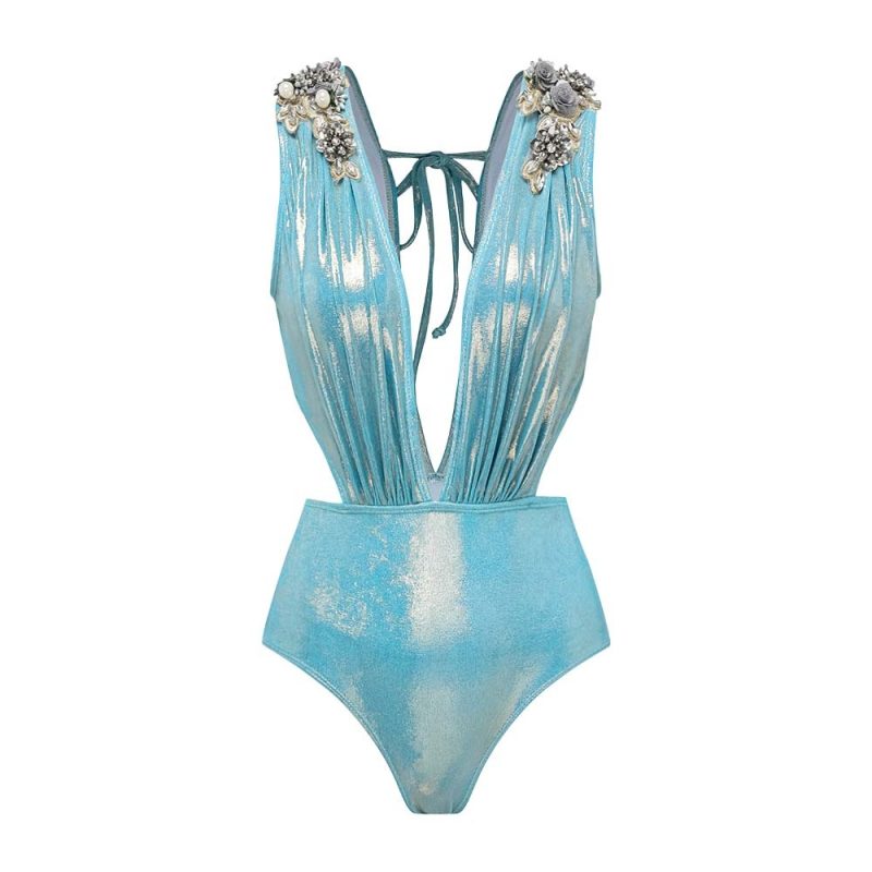 Flower One Piece Swimsuit With Cover Up Luxury Woman Swim Suit Sexy Swimwear Female Biquini Floral Bikini Bodysuit Beachwear - Image 14