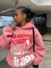 Women Y2K Hoodies Harajuku Letter Print Loose Sweatshirt Trousers Hip Hop Punk Long Sleeve Pocket Men Sweatpant Streetwear Tops