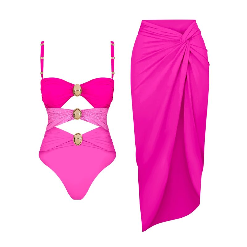 2024 High Quality One Piece Swimsuit Golden buck Printed Push Up Women Bikini Set Swimwear Slimming Bathing Suit Beach Wear - Image 29