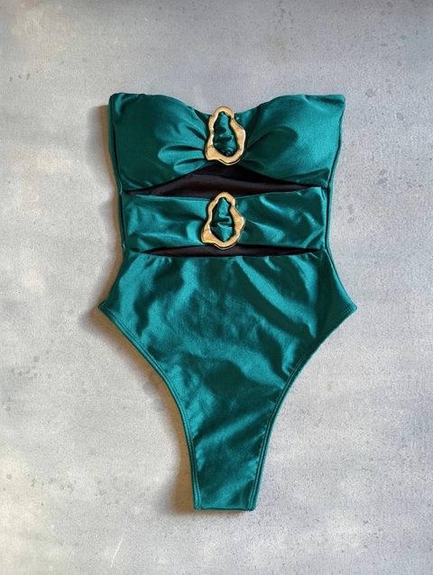 Oval One Piece Swimsuit 2025 New Sexy Swimwear Women Swimsuit Hollow Out Bathing Suit Beachwear Monokini Female Biquini Swim