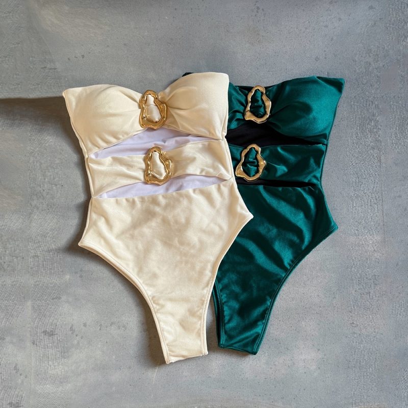Oval One Piece Swimsuit 2025 New Sexy Swimwear Women Swimsuit Hollow Out Bathing Suit Beachwear Monokini Female Biquini Swim - Image 5