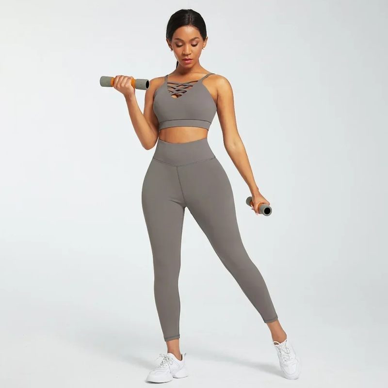 Ensemble Female 3 Pieces Yoga Set Gym Workout Clothes for Women Sport Long Sleeve Hoodie Sweater Active Wear Sport Set Tracksuit - Image 6
