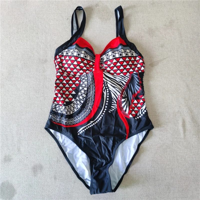 One-Piece Swimsuits Swimming Suit For Women Bodysuit Women Female Swimwear Bath Clothing Beach Wear With Pad Wire Free Print - Image 2