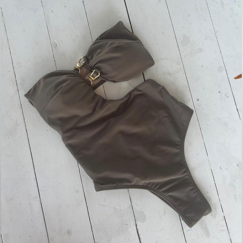 One Shoulder Swimsuit Women Swimwear 2025 Sexy Bikinis Female Biquini Hollowen Swim Suits Cut Out Bodysuit Bathingsuit Beachwear - Image 7