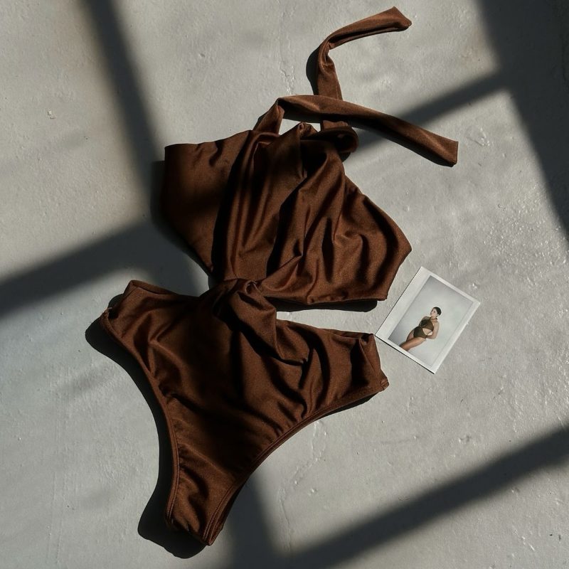 One Shoulder Swimsuit Women Swimwear 2025 Sexy Bikinis Female Biquini Hollowen Swim Suits Cut Out Bodysuit Bathingsuit Beachwear - Image 13
