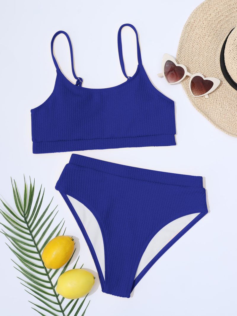Female Swimming Suit Screw Thread Bikini Set 2 Pieces Sport Beach Suit Women Sport Bra with Triangle Shorts - Image 8