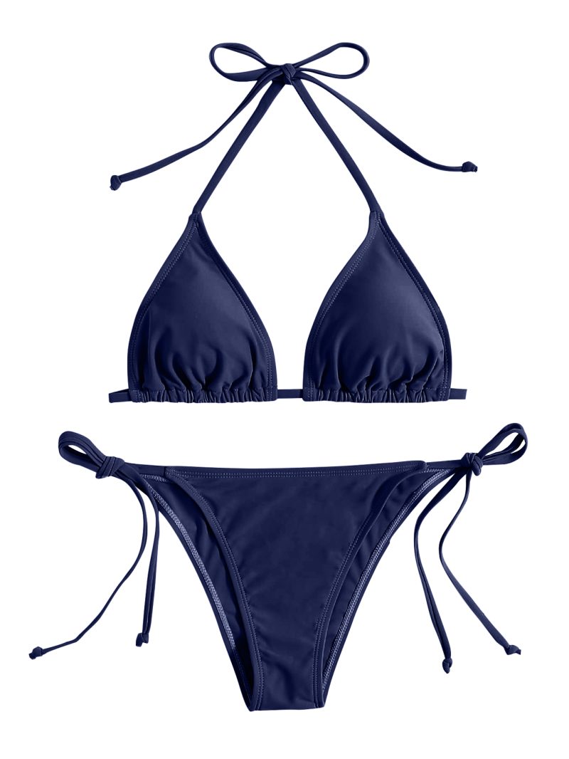 Swimwear Thong Bikini Set Sexy New Navy Blue Swimsuits Woman Sexy Bathing Suits Bikinis Triangle Bandage Female Beachwear - Image 7