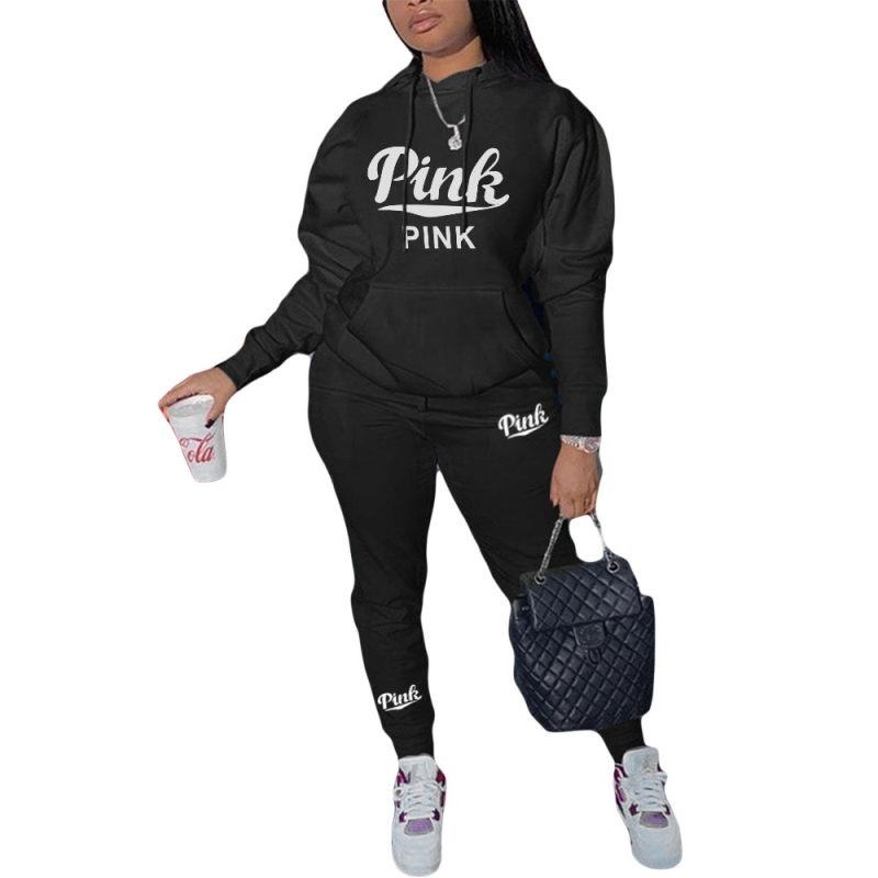 Hoodies Set for Women Suit Hoodie and Sweat Pants Set Zip V Long Sleeve Sport 2 Piece Set Women Tracksuit Joggers Sweat - Image 2