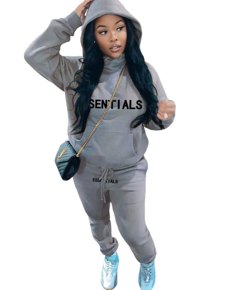 Hoodies Set for Women Suit Hoodie and Sweat Pants Set Zip V Long Sleeve Sport 2 Piece Set Women Tracksuit Joggers Sweat - Image 7