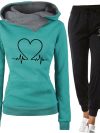 Woman Tracksuit Two Piece Set Winter Warm Hoodies+Pants Pullovers Sweatshirts Female Jogging Woman Clothing Sports Suit Outfits
