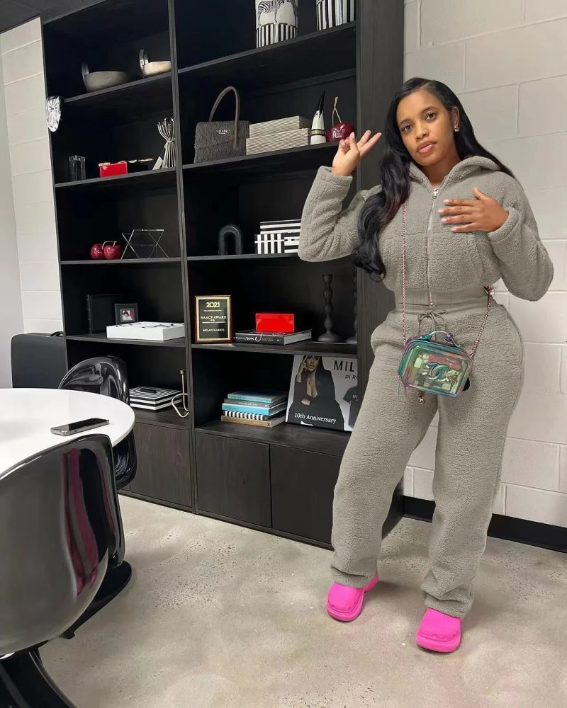 CM.YAYA Fashion Fleece Woolly Women's Set Long Sleeve Hooded Sweatshirt and Jogger Pants 2024 Two 2 Piece Sets Outfits Tracksuit - Image 7