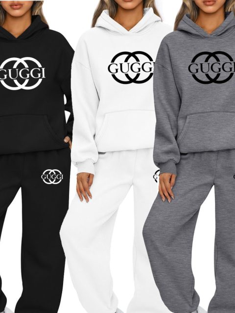 Autumn Winter Woman Tracksuit Hoodies+Sweatpants 2-Piece Fashion Causal Jogging sweatshirt Clothes Pullover Fleece Pant Sets New