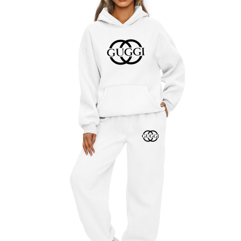 Autumn Winter Woman Tracksuit Hoodies+Sweatpants 2-Piece Fashion Causal Jogging sweatshirt Clothes Pullover Fleece Pant Sets New - Image 2