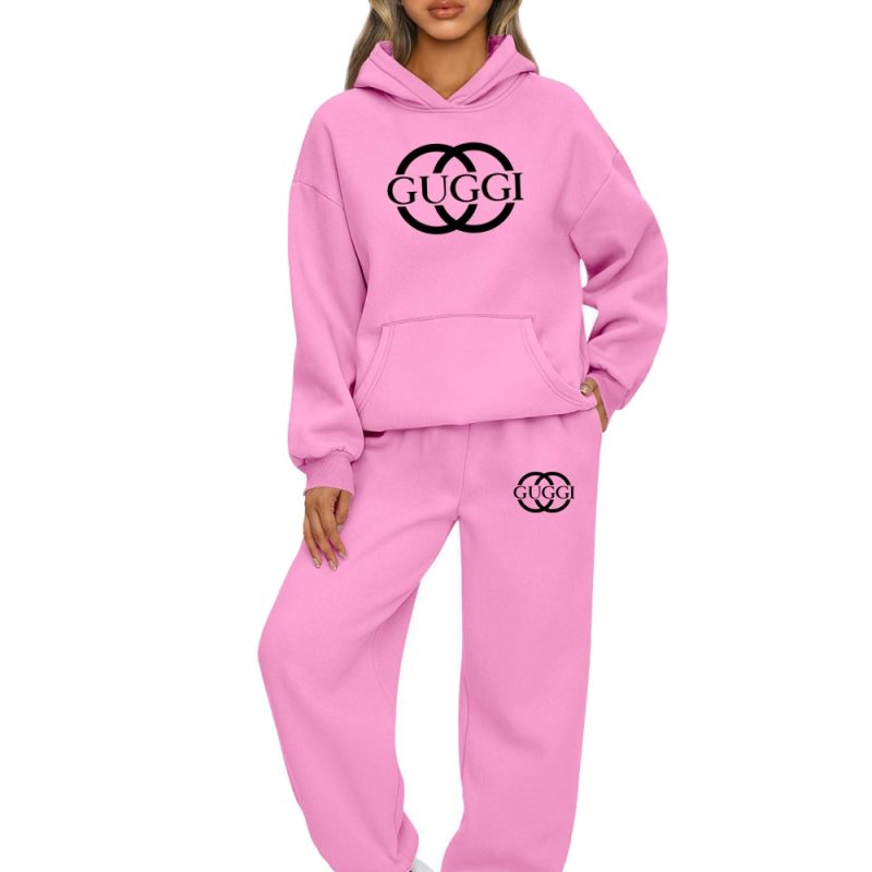 Autumn Winter Woman Tracksuit Hoodies+Sweatpants 2-Piece Fashion Causal Jogging sweatshirt Clothes Pullover Fleece Pant Sets New - Image 3