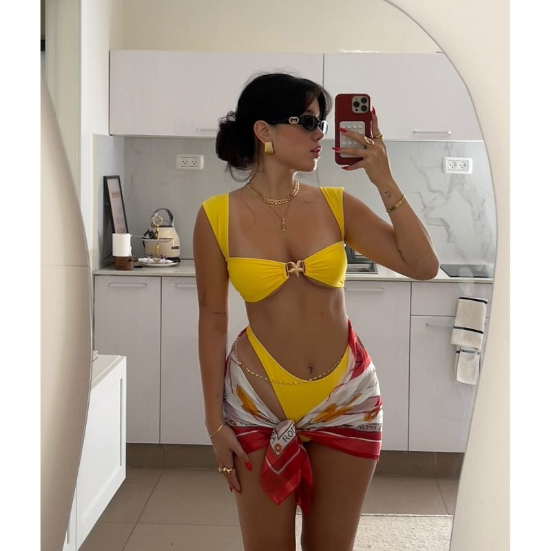 2024 New Sexy Bikinis Push Up Women Swimsuit Starfish Swimwear Brazilian Bikini Set Thong Biquini Female Solid Beachwear - Image 2